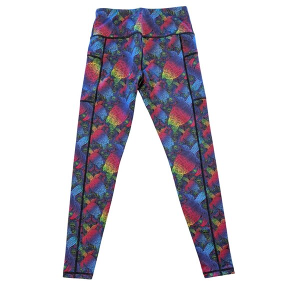 CONSTANTLY VARIED GEAR Leggings S Sea Turtles Crossfit Full Length Retired Print - Picture 2 of 4